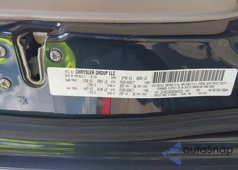 2014 Chrysler Town & Country Touring from USA, damaged, VIN 2C4RC1BG3ER402221